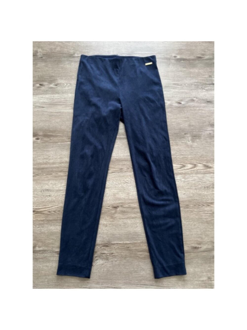 Lilly Pulitzer Anika Ultra Suede Leggings Womens 8 True Navy Ankle Preppy